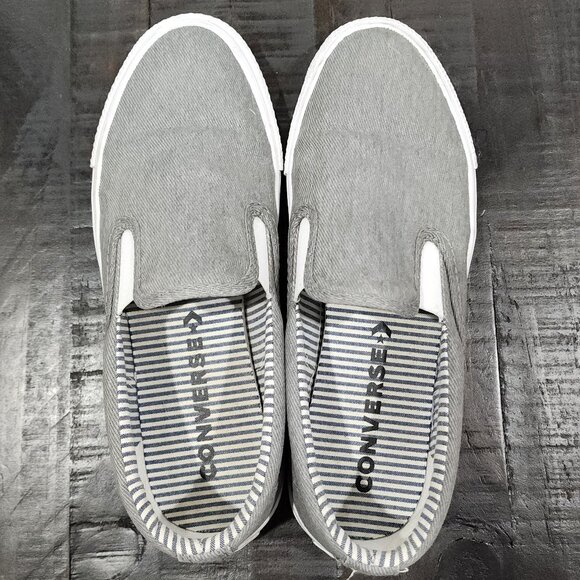 CONVERSE ALL STAR WOMENS' SLIP ON GRAY SHOES-SIZE 8-GREAT CONDITION! - Picture 4 of 8